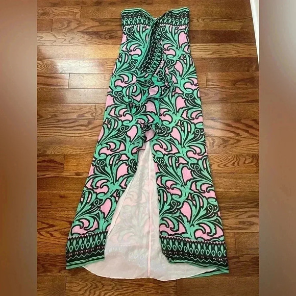 MILLY OF NEW YORK SILK STRAPLESS MAXI DRESS SZ 2 - Picture 7 of 14